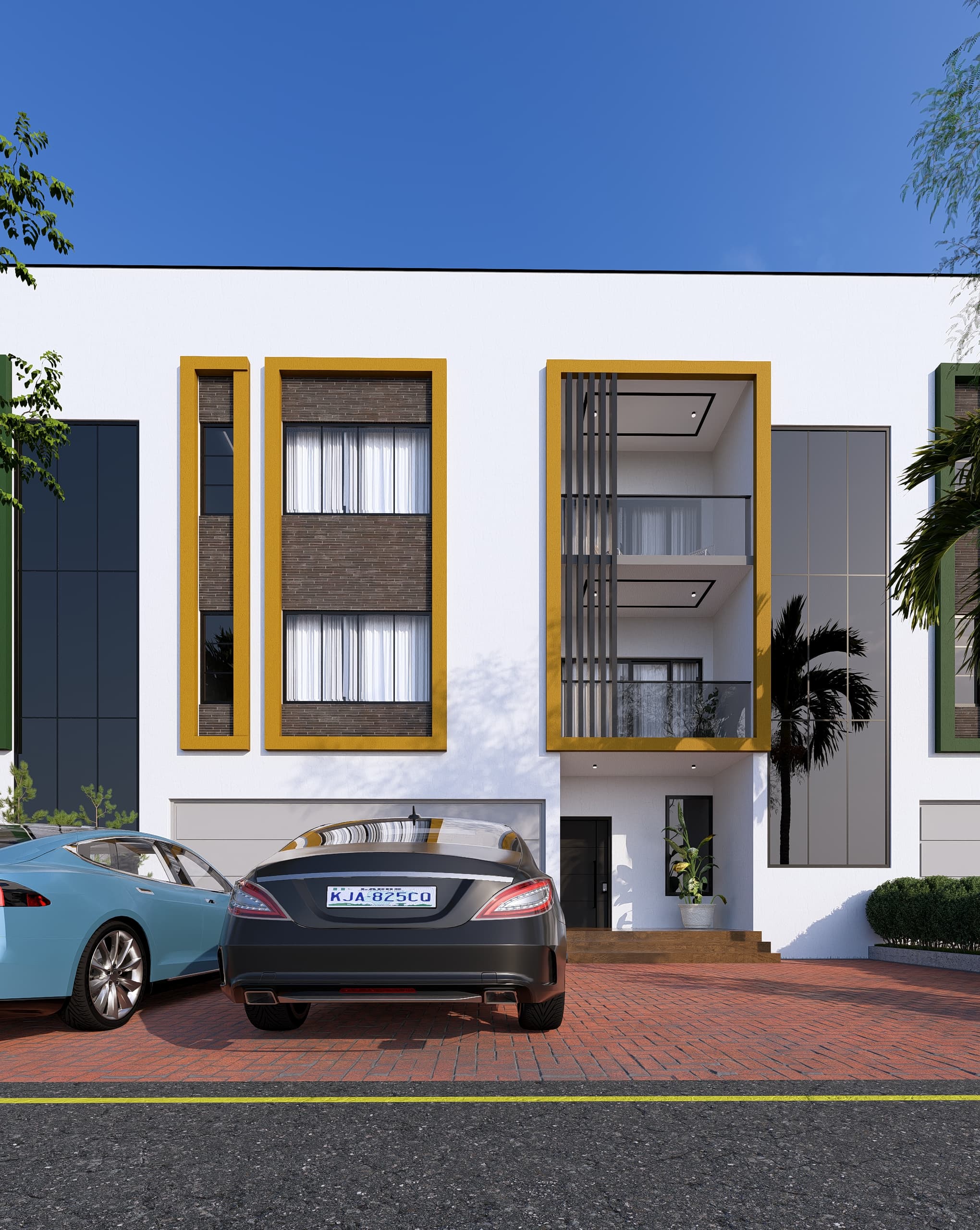 Rear Façade & Entry Portals